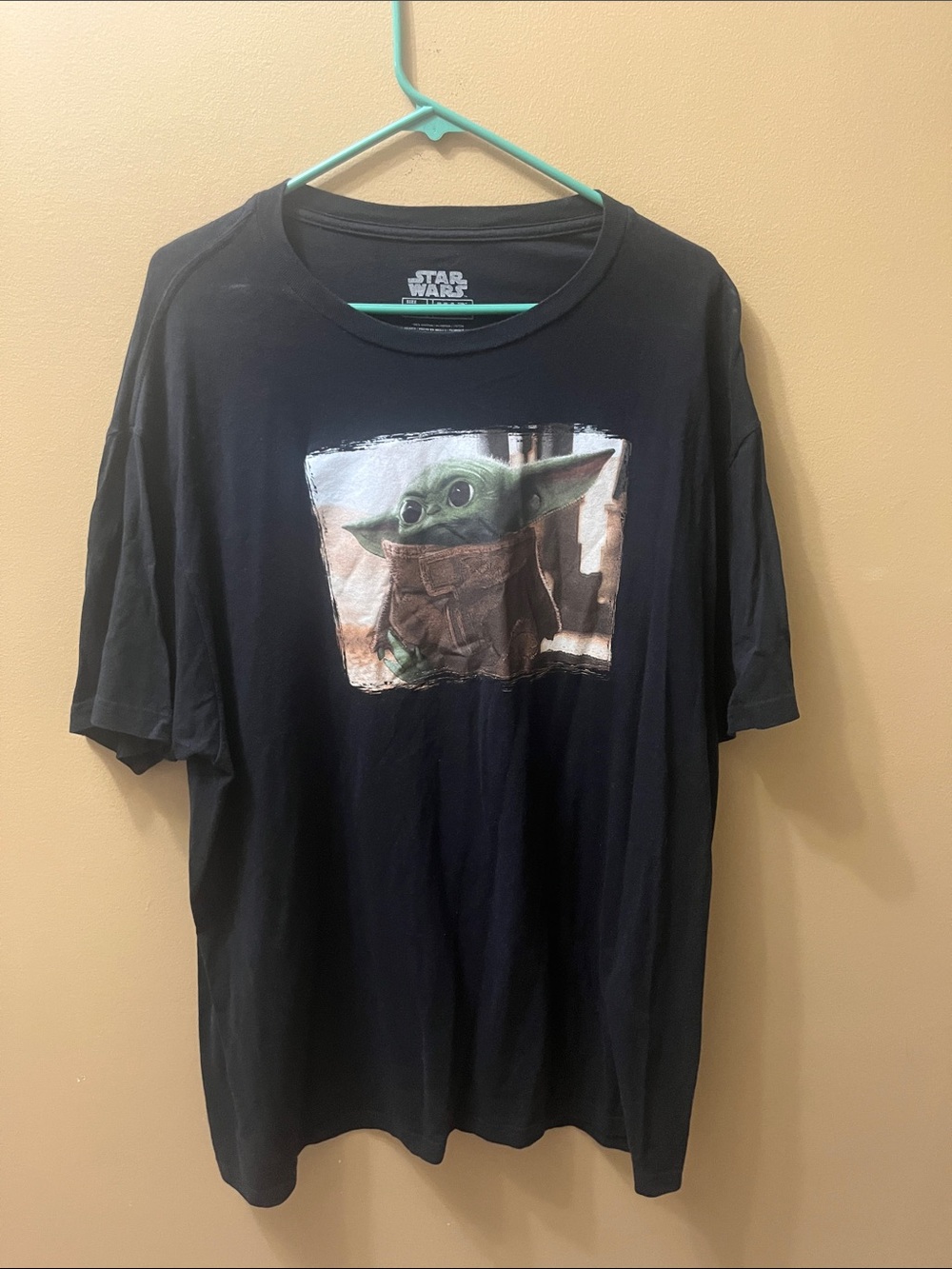Star Wars Grogu Baby Yoda Graphic Tee - Black with Green Print